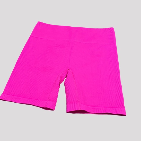 Fabletics Hot Pink Bike Shorts - Picture 3 of 4